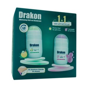 Drakon Whitening Deodorant Pink Bubbles 50ml + Drakon Whitening Deodorant Passion Peak 50ml