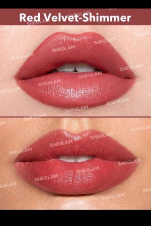 SHEGLAM Just Kissed Lipsticks Crayon-Red Velvet Valentine'S Day Decor Love Gift Winter Y2K Makeup Party Beach Travel Holiday Camping Outdoors Present Rose Fashion Girl New Year Cosmetic Cosplay Best Trip Festivals Color Fancy Campus School Charm Vibe Cny Chinese New Year - Image 2