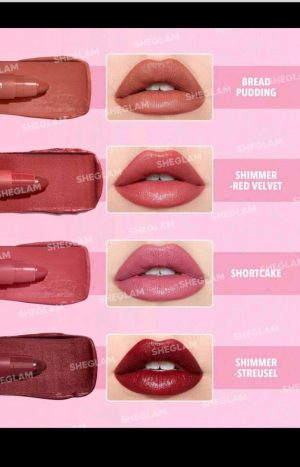 SHEGLAM Just Kissed Lipsticks Crayon-Red Velvet Valentine'S Day Decor Love Gift Winter Y2K Makeup Party Beach Travel Holiday Camping Outdoors Present Rose Fashion Girl New Year Cosmetic Cosplay Best Trip Festivals Color Fancy Campus School Charm Vibe Cny Chinese New Year - Image 4