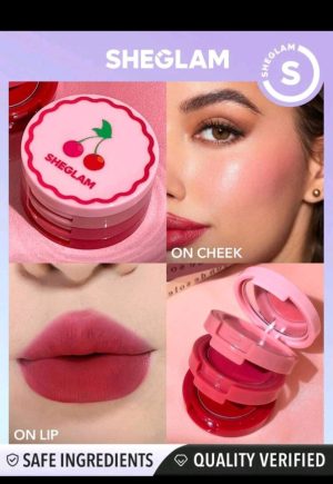 SHEGLAM Very Cherry Cheek & Lip Cream Stack