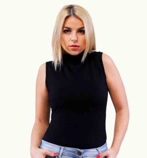 POURELLE - Plain Undershirt Half-Cool Neck T-Shirt