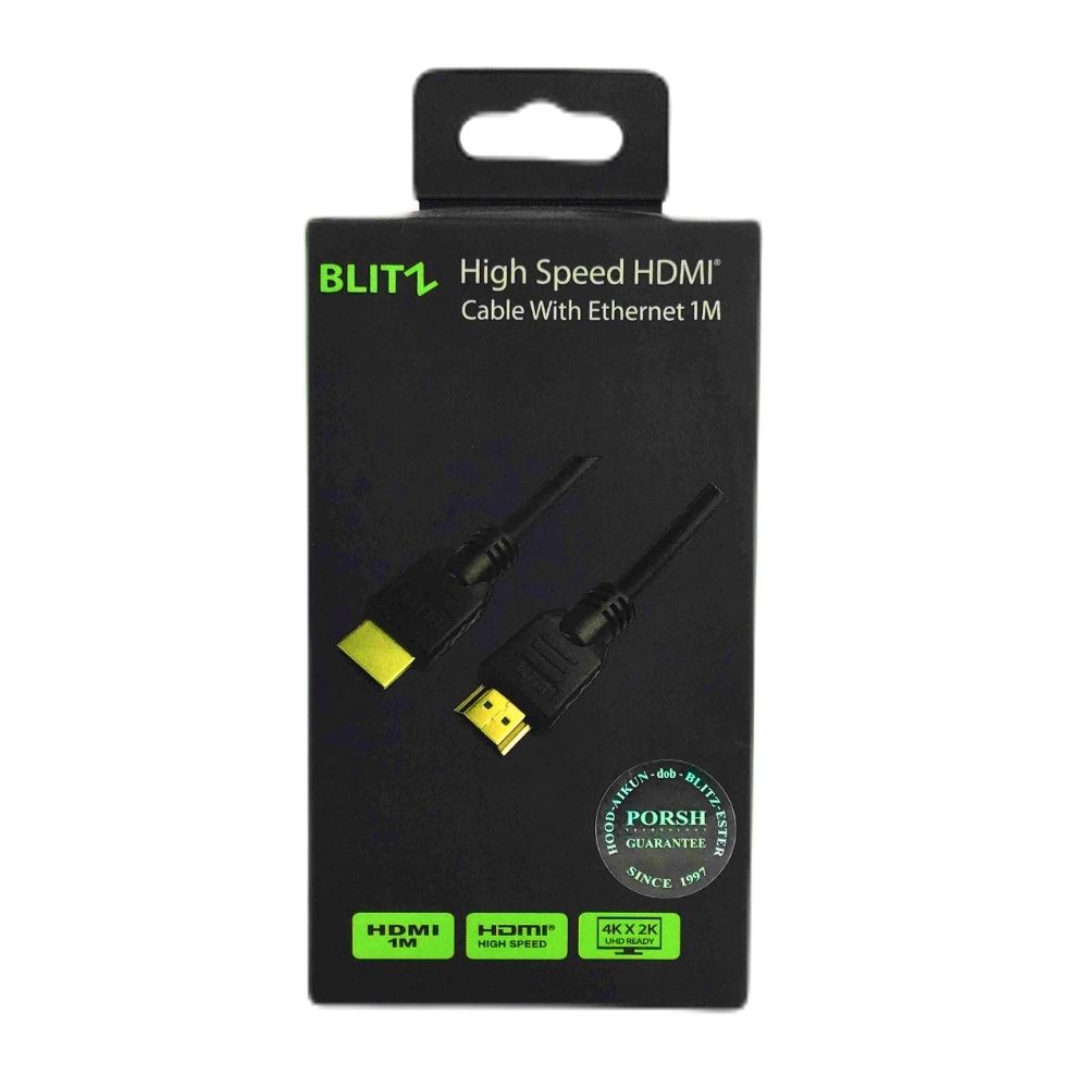 BLITZ - HDMI 1M V. 2.0/4K/FULL Cooper/with Ethernet/3D/4096DPI/Triple shield/1Y Replacement
