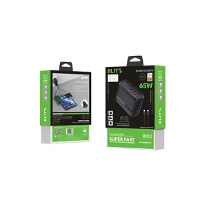 BLITZ - UCC65W Wall Charger | 65W GaN Tech | Dual USB-C + USB-A | Fast Charging | CE Certified | 1-Year Warranty - Image 5