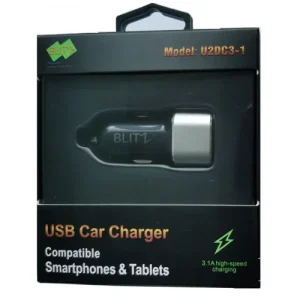 BLITZ - U2DC3-1 Car Charger | Dual USB Ports | 3.1A Output | CE Certified | 1-Year Warranty - Image 3