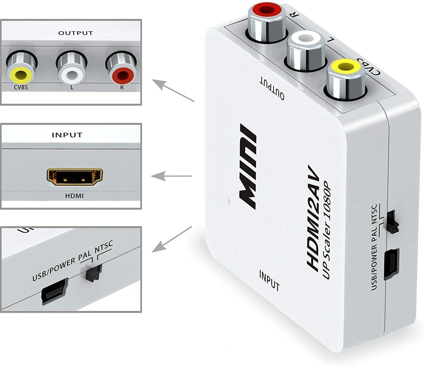 GENERIC - Hd video converter av to hdmi