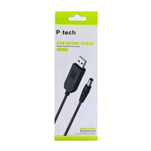 P TEC - USB TO DC POWER BOOST CORD CABLE (BOOST FROM 5V USB TO 12V DC)