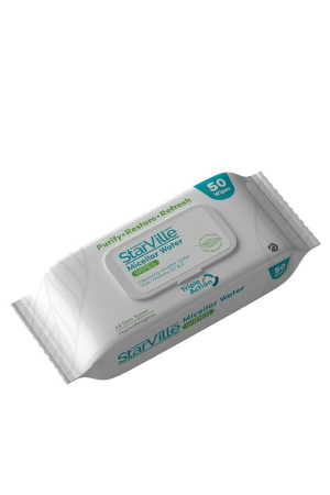 Starville Micellar Water Makeup Remover Wipes - 50 Wipes