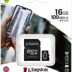 Kingston - 16GB Canvas Select Plus Micro SDHC Card With Adapter