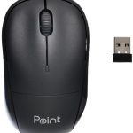 POINT - PT-325 Plastic Wireless Mouse With Mini Receiver And Ergonomic Design For Windows/Mac