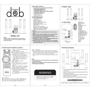 DOB - X5 Plus Home Theatre - 120W RMS, AUX/USB/Bluetooth/SD, ISO 9001 & CE Certified, 3 Years Warranty - Image 2