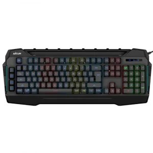 AKUN - GX630 Programmable Gaming Keyboard - 3-Color Backlight, USB Hub, 1 Year Warranty - Image 2