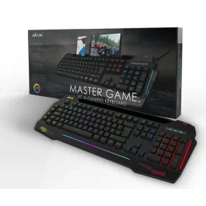 AKUN - GX630 Programmable Gaming Keyboard - 3-Color Backlight, USB Hub, 1 Year Warranty - Image 3
