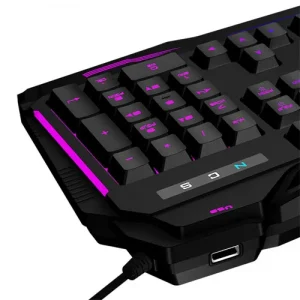 AKUN - GX630 Programmable Gaming Keyboard - 3-Color Backlight, USB Hub, 1 Year Warranty