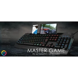 AKUN - GX630 Programmable Gaming Keyboard - 3-Color Backlight, USB Hub, 1 Year Warranty - Image 7