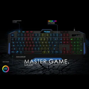 AKUN - GX600 Programmable Gaming Keyboard - RGB, MX Blue Switches, 1 Year Warranty - Image 2