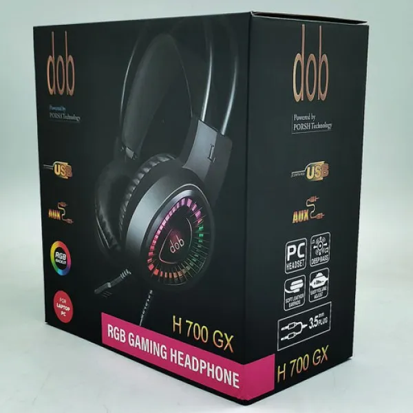 DOB - 700 GX Gaming Headphone - RGB, Detachable Mic, 1 Year Warranty