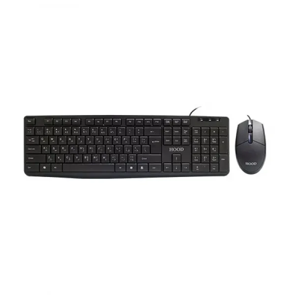 HOOD - KM 200 USB Combo - Keyboard & Mouse, 1000 DPI, 2 Years Warranty