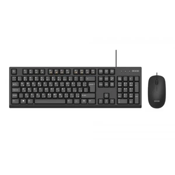HOOD - KM 330 USB Combo - Keyboard with Hot Keys & Mouse, 2 Years Warranty