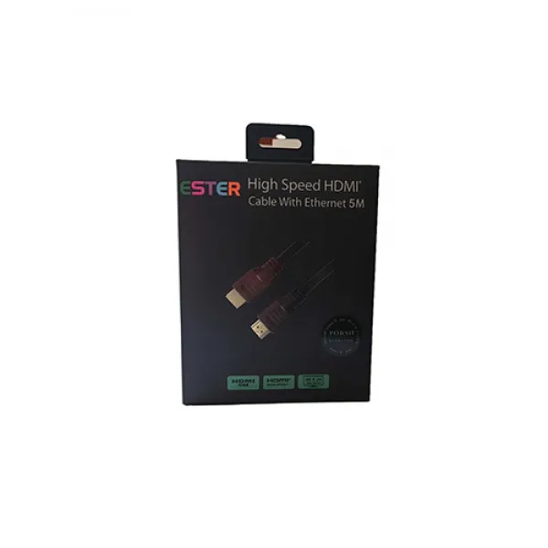 ESTER- HDMI 5M Cable - 4K, Gold Plated, 1 Year Warranty