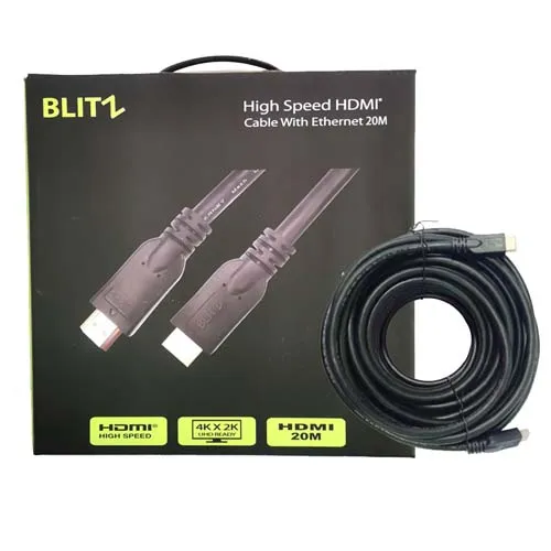 BLITZ - HDMI 20M Cable - 4K, Pure Copper, 1 Year Warranty