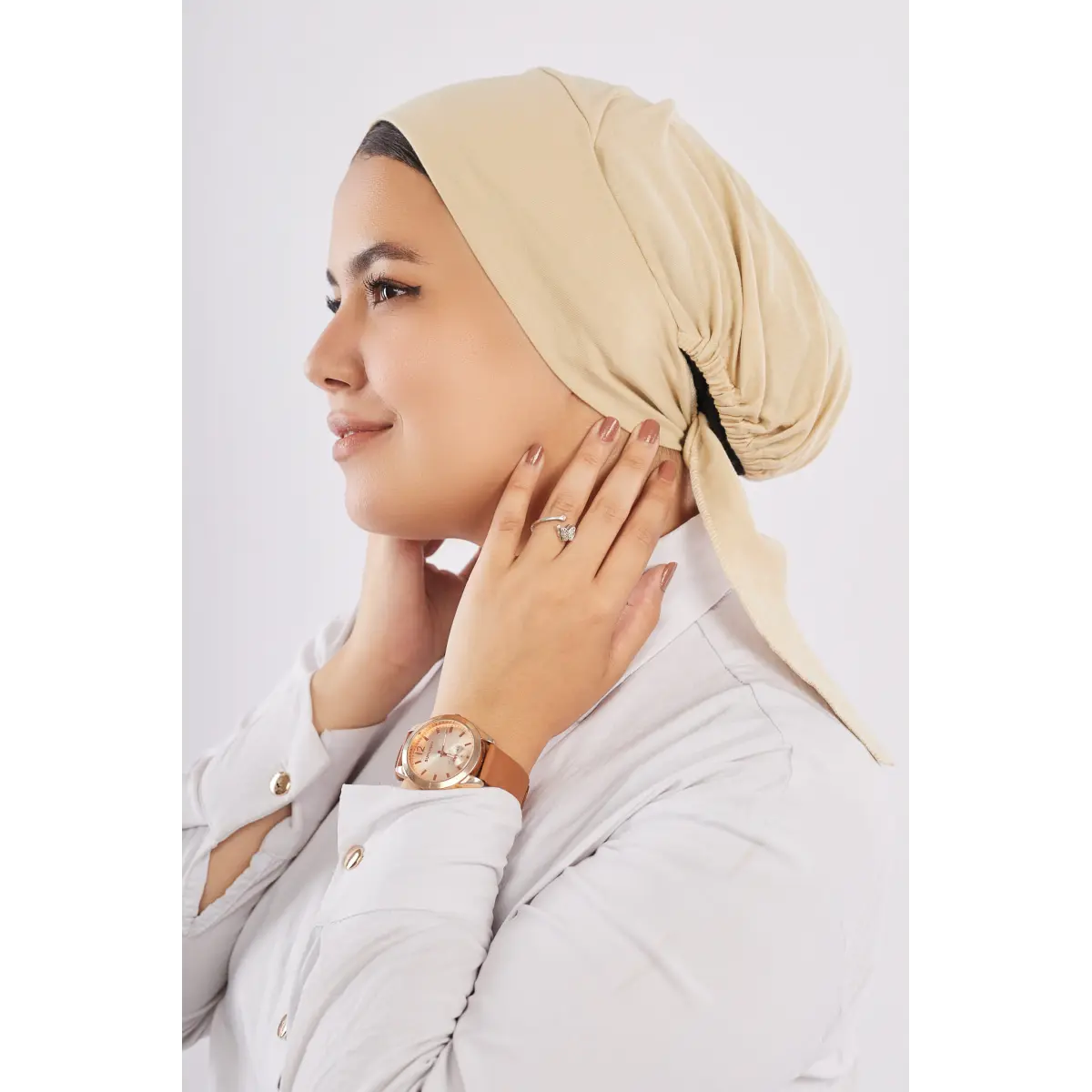 جميلة - بونيه رباط بدون بطانة - Image 4